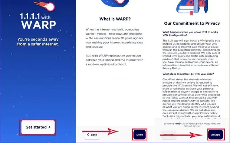 Cài đặt Cloudflare WARP trên điện thoại